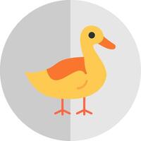 Pato plano escala icono diseño vector