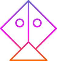 Kite Line Gradient Icon Design vector