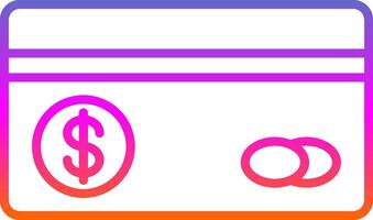 Credit Card Line Gradient Icon Design vector