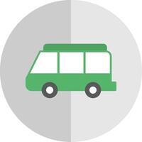 Minibus Flat Scale Icon Design vector