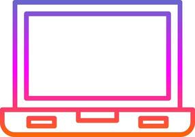 Laptop Screen Line Gradient Icon Design vector