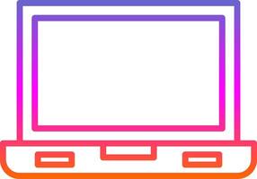 Laptop Screen Line Gradient Icon Design vector