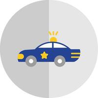 Police Car Flat Scale Icon Design vector