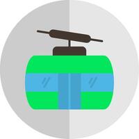 Cableway Flat Scale Icon Design vector