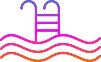 Swimming Pool Line Gradient Icon Design vector