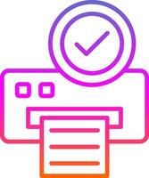 Printer Line Gradient Icon Design vector