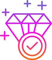 Diamond Line Gradient Icon Design vector