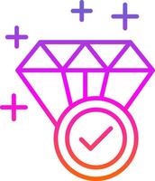 Diamond Line Gradient Icon Design vector