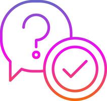 Question Line Gradient Icon Design vector