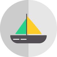 Sailing Boat Flat Scale Icon Design vector