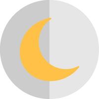 Moon Flat Scale Icon Design vector