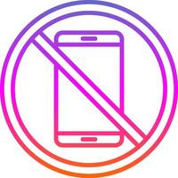 Prohibited Sign Line Gradient Icon Design vector