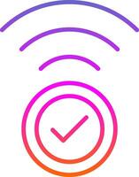 Wifi Line Gradient Icon Design vector