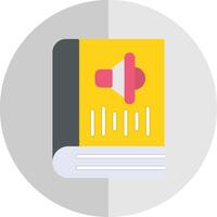 Audio Book Flat Scale Icon Design vector