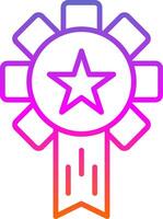 Award Line Gradient Icon Design vector