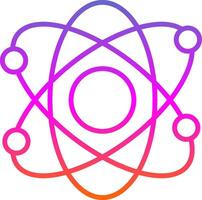 Atomic Line Gradient Icon Design vector