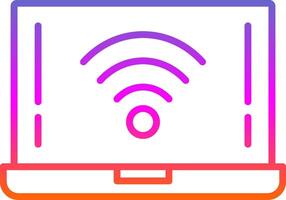 Wifi Line Gradient Icon Design vector