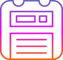 Floppy Disk Line Gradient Icon Design vector