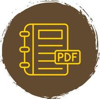 pdf línea degradado icono diseño vector