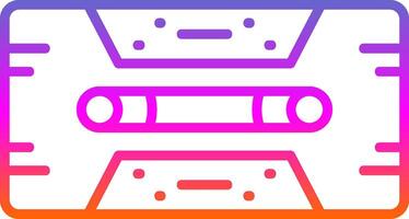 Cassette Tape Line Gradient Icon Design vector