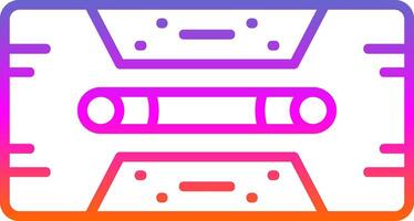 Cassette Tape Line Gradient Icon Design vector