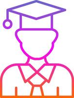 Graduation Line Gradient Icon Design vector