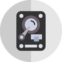 Hard Disk Drive Flat Scale Icon Design vector