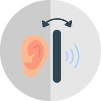 Ear Flat Scale Icon Design vector