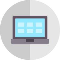 Laptop Flat Scale Icon Design vector