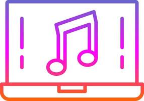 Music Line Gradient Icon Design vector