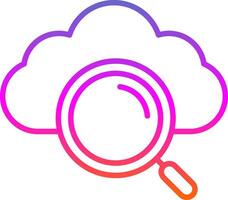 Cloud Computing Line Gradient Icon Design vector