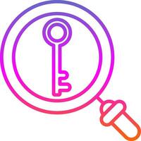 Key Line Gradient Icon Design vector