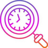 Clock Line Gradient Icon Design vector