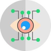 Eye Recognition Flat Scale Icon Design vector