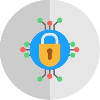 Cyber Security Flat Scale Icon Design vector