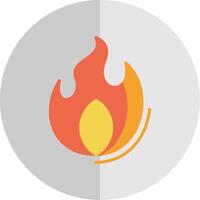 Burn Flat Scale Icon Design vector