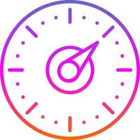 Timer Line Gradient Icon Design vector