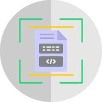 Document Scan Flat Scale Icon Design vector