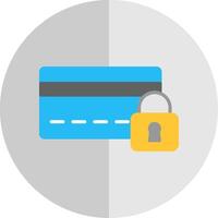 crédito tarjeta seguridad plano escala icono diseño vector