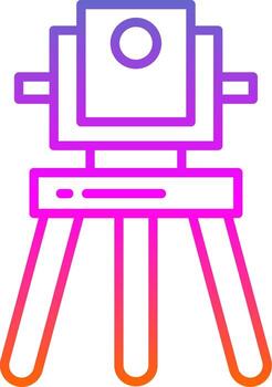 Theodolite Line Gradient Icon Design vector