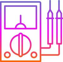 Multimeter Line Gradient Icon Design vector