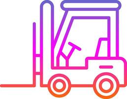 Forklift Line Gradient Icon Design vector