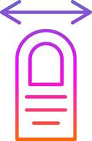 Tap Drag Line Gradient Icon Design vector