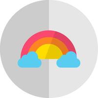 Rainbow Flat Scale Icon Design vector