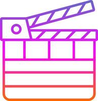 Clapperboard Line Gradient Icon Design vector