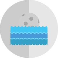 Waves Flat Scale Icon Design vector