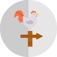 pollo plano escala icono diseño vector