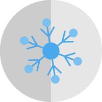 copos de nieve plano escala icono diseño vector