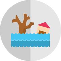 Flood Flat Scale Icon Design vector