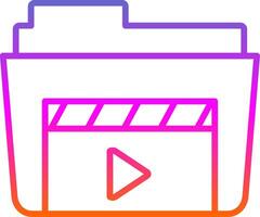 Footage Line Gradient Icon Design vector